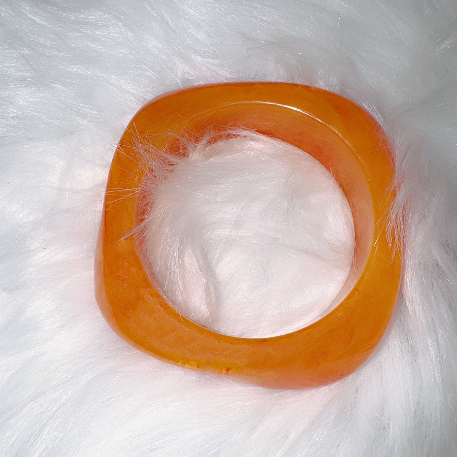 Wholesale Vintage Acrylic Geometric Irregular Ring Resin Bracelet